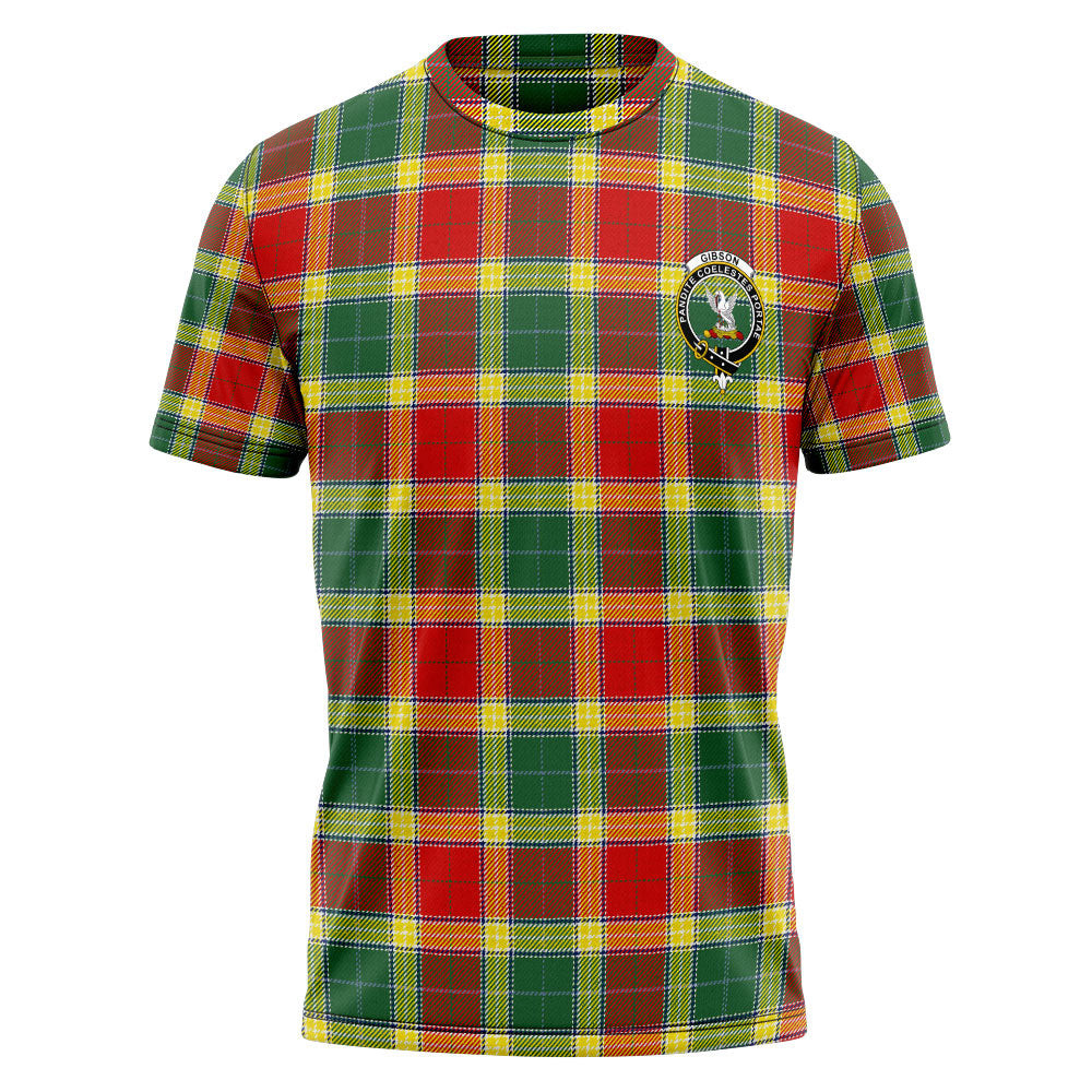 ScotsTee Shop Scottish Gibson (Gibbs) Modern Clan Crest Personalized Tartan T-Shirt