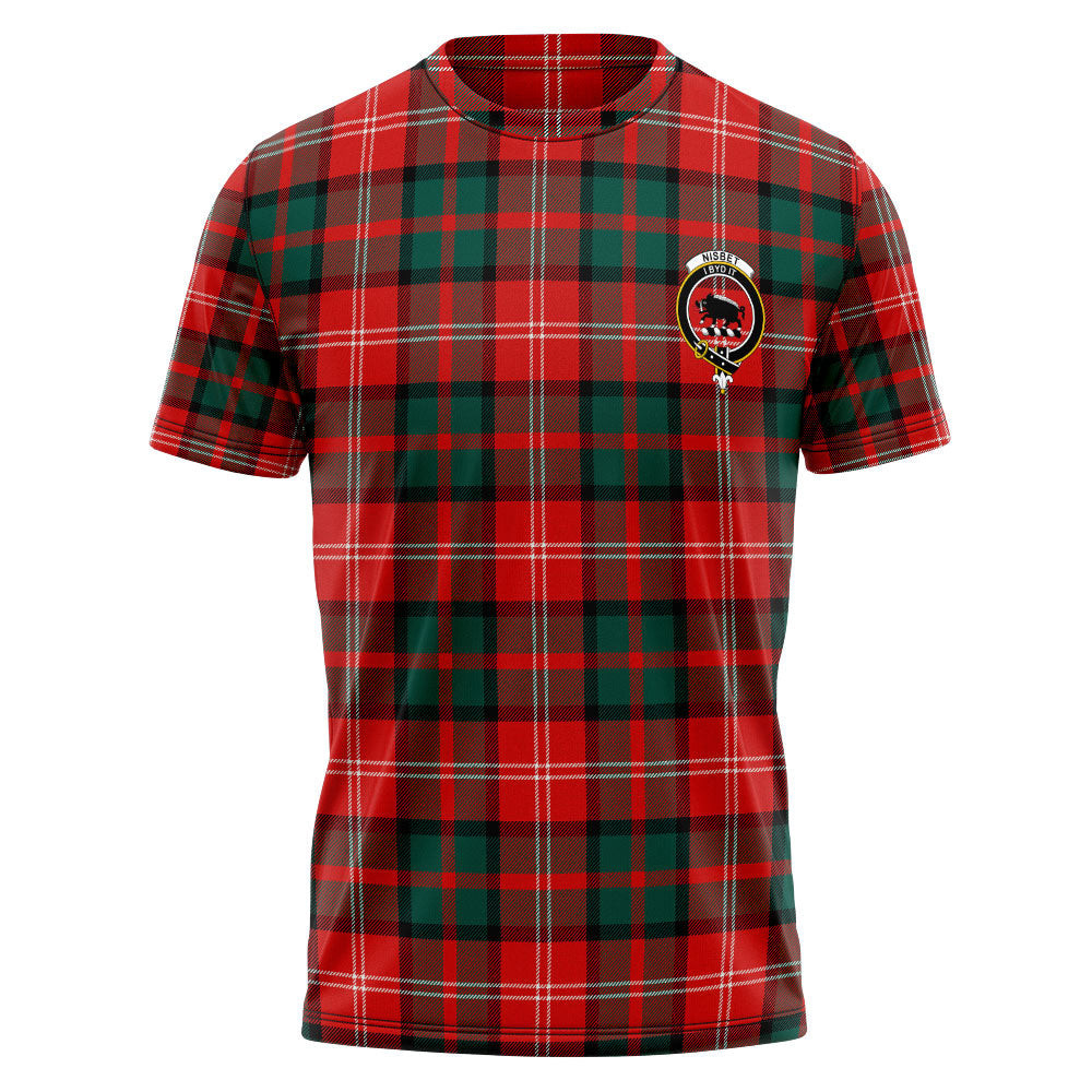 ScotsTee Shop Scottish Nisbet (Nisbit) Modern Clan Crest Personalized Tartan T-Shirt