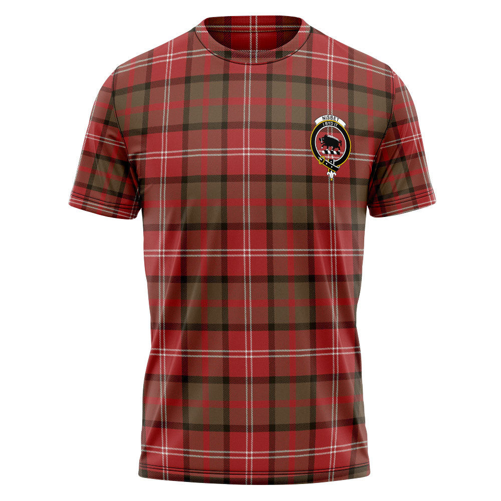 ScotsTee Shop Scottish Nisbet (Nisbit) Weathered Clan Crest Personalized Tartan T-Shirt