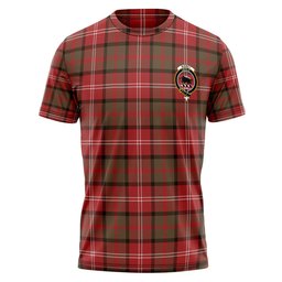 ScotsTee Shop Scottish Nisbet (Nisbit) Weathered Clan Crest Personalized Tartan T-Shirt