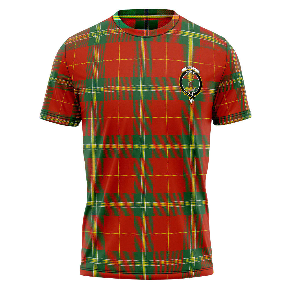 ScotsTee Shop Scottish Maver Modern Clan Crest Personalized Tartan T-Shirt