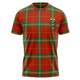 ScotsTee Shop Scottish Maver Modern Clan Crest Personalized Tartan T-Shirt