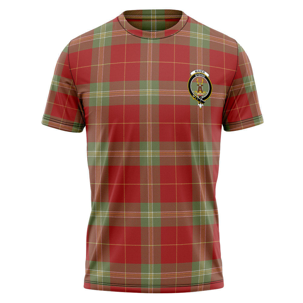 ScotsTee Shop Scottish Maver Weathered Clan Crest Personalized Tartan T-Shirt