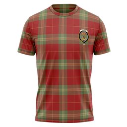 ScotsTee Shop Scottish Maver Weathered Clan Crest Personalized Tartan T-Shirt