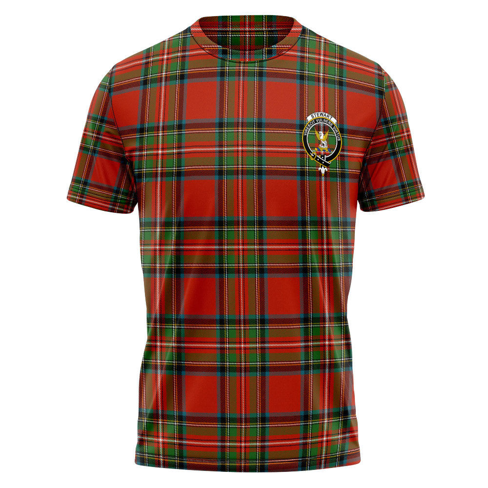 ScotsTee Shop Scottish Stewart Royal (Royal Stewart) Ancient Clan Crest Personalized Tartan T-Shirt