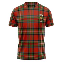 ScotsTee Shop Scottish Stewart Royal (Royal Stewart) Ancient Clan Crest Personalized Tartan T-Shirt