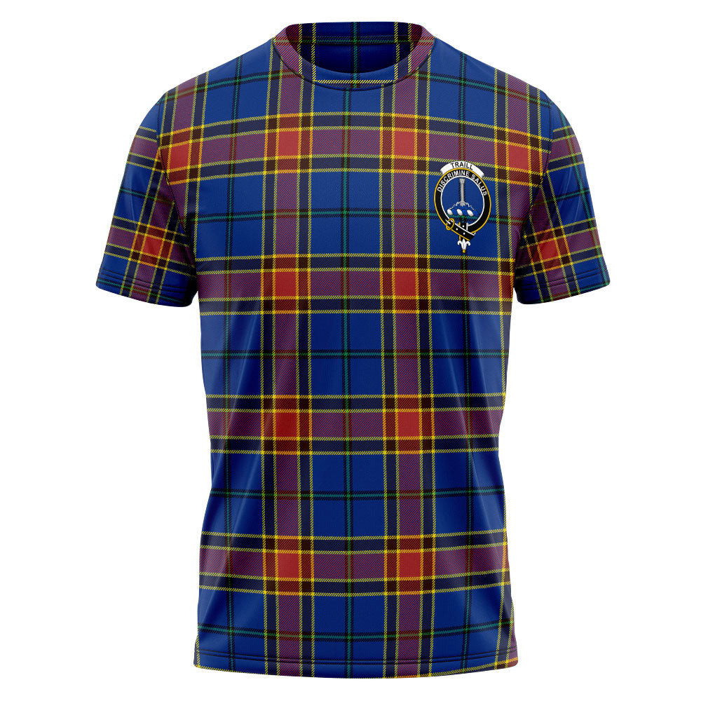 ScotsTee Shop Scottish Traill (Trayle) Modern Clan Crest Personalized Tartan T-Shirt