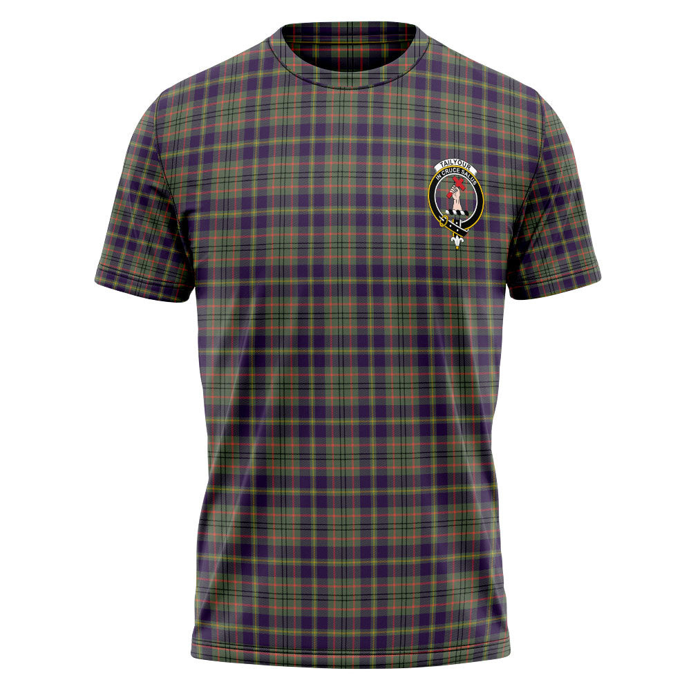 ScotsTee Shop Scottish Tailyour Weathered Clan Crest Personalized Tartan T-Shirt