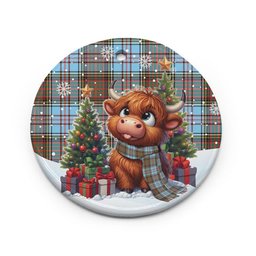 ScotsTee Shop Scottish Anderson Ancient Clan Tartan Ceramic Ornament Cute Highland Cow Christmas