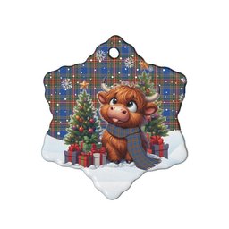 ScotsTee Shop Scottish MacBeth Ancient Clan Tartan Ceramic Ornament Cute Highland Cow Christmas