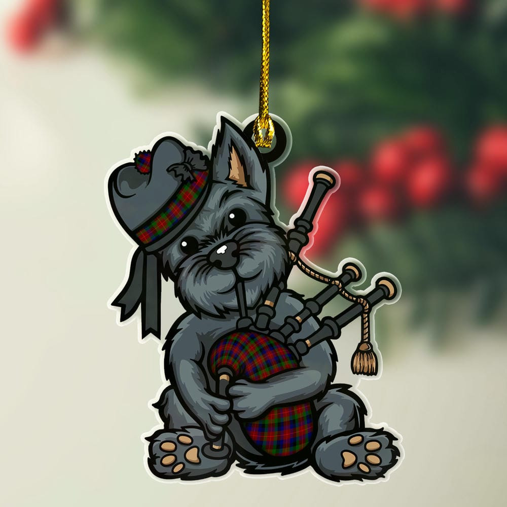 ScotsTee Shop Scottish Tennant Clan Tartan Ornament ScotsTee Shop Scottish Terrier Plays The Bagpipes