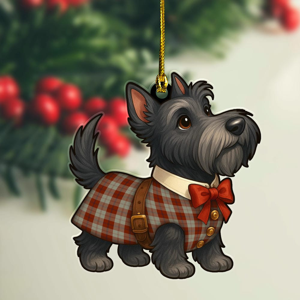 ScotsTee Shop Scottish Davidson Dress Dancers Clan Tartan Ornament Scottie Dog