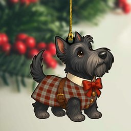 ScotsTee Shop Scottish Davidson Dress Dancers Clan Tartan Ornament Scottie Dog