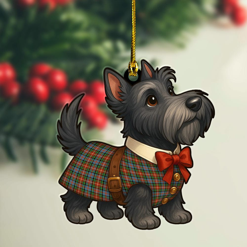ScotsTee Shop Scottish Caledonia Ancient Clan Tartan Ornament Scottie Dog