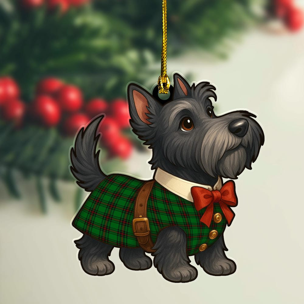 ScotsTee Shop Scottish Fife District Clan Tartan Ornament Scottie Dog