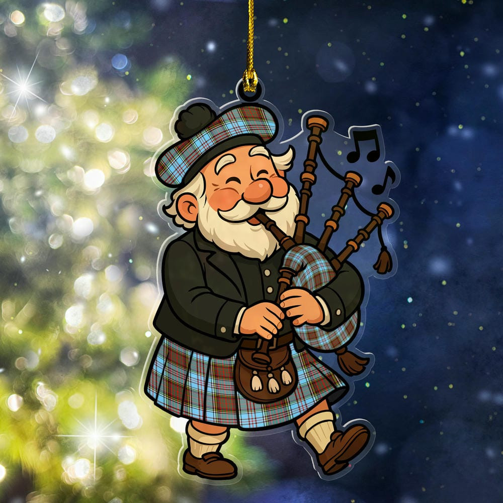 ScotsTee Shop Scottish Anderson Ancient Clan Tartan Ornament ScotsTee Shop Scottish Santa In Kilt