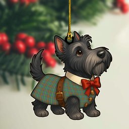 ScotsTee Shop Scottish MacKintosh Hunting Ancient Clan Tartan Ornament Scottie Dog