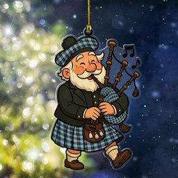 ScotsTee Shop Scottish Clark Ancient Clan Tartan Ornament ScotsTee Shop Scottish Santa In Kilt