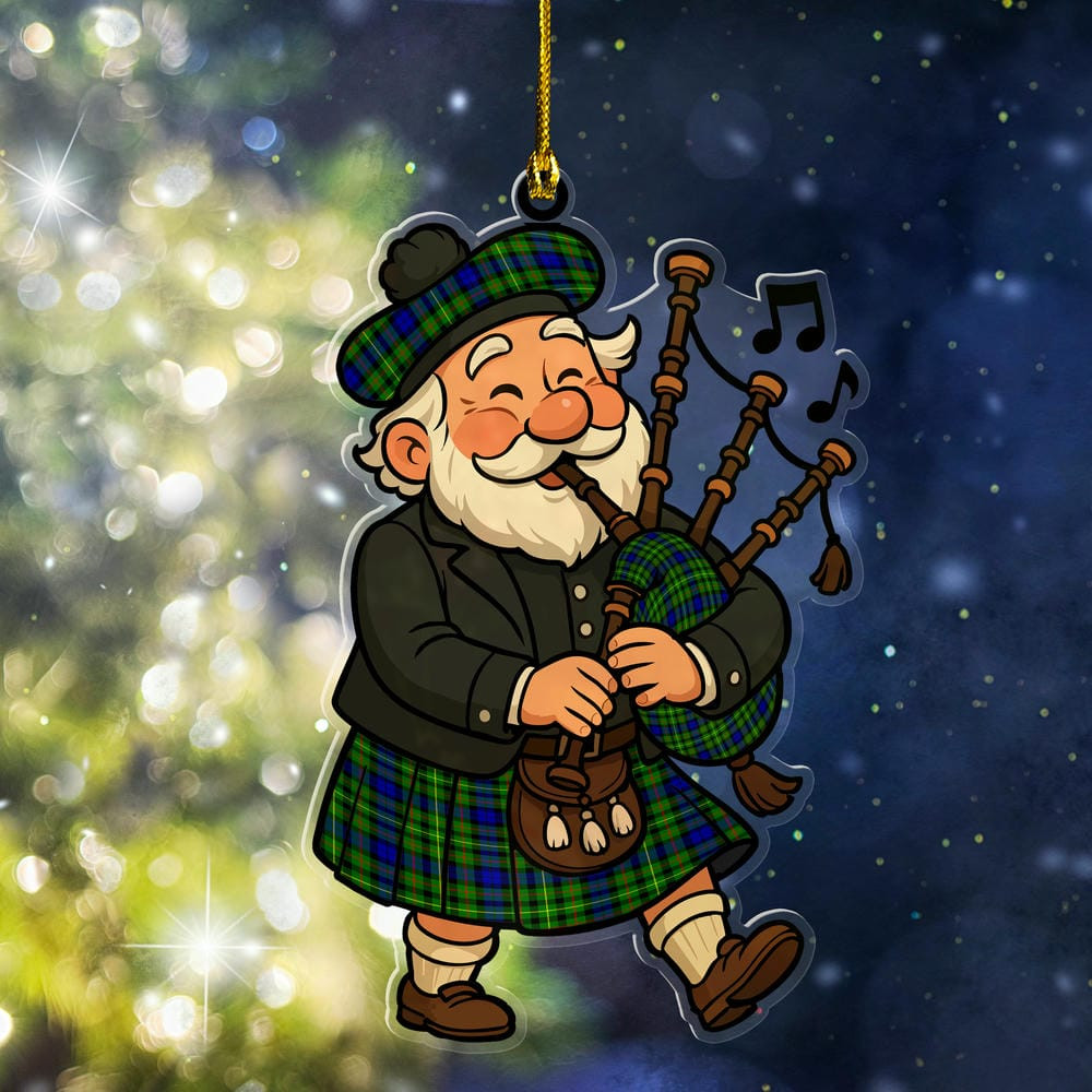 ScotsTee Shop Scottish Rollo Modern Clan Tartan Ornament ScotsTee Shop Scottish Santa In Kilt