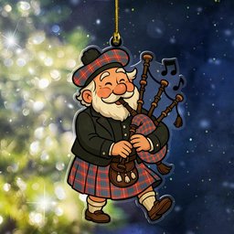 ScotsTee Shop Scottish Hamilton Ancient Clan Tartan Ornament ScotsTee Shop Scottish Santa In Kilt