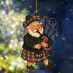 ScotsTee Shop Scottish Davidson Dress Dancers Clan Tartan Ornament ScotsTee Shop Scottish Santa In Kilt