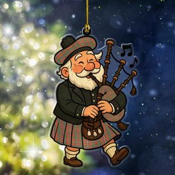 ScotsTee Shop Scottish MacKinnon Ancient Clan Tartan Ornament ScotsTee Shop Scottish Santa In Kilt