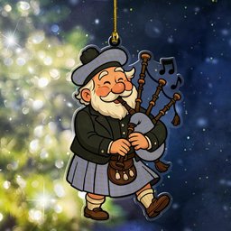 ScotsTee Shop Scottish Sir Walter Scott Clan Tartan Ornament ScotsTee Shop Scottish Santa In Kilt