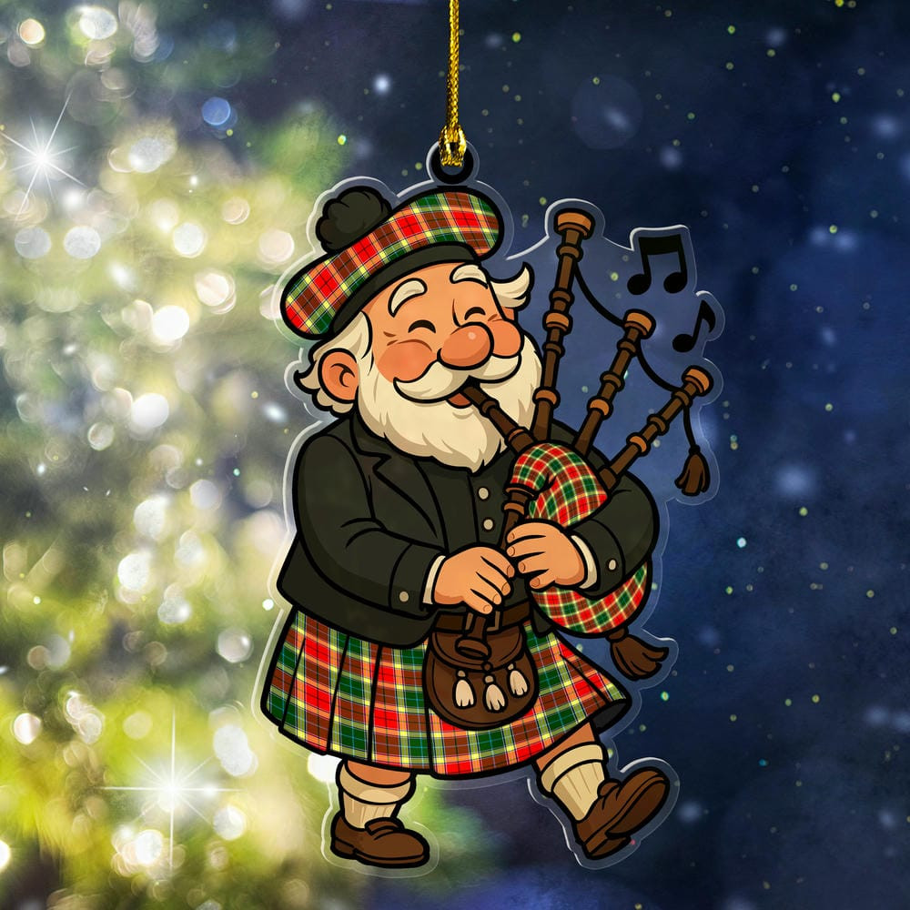 ScotsTee Shop Scottish Gibbs Clan Tartan Ornament ScotsTee Shop Scottish Santa In Kilt