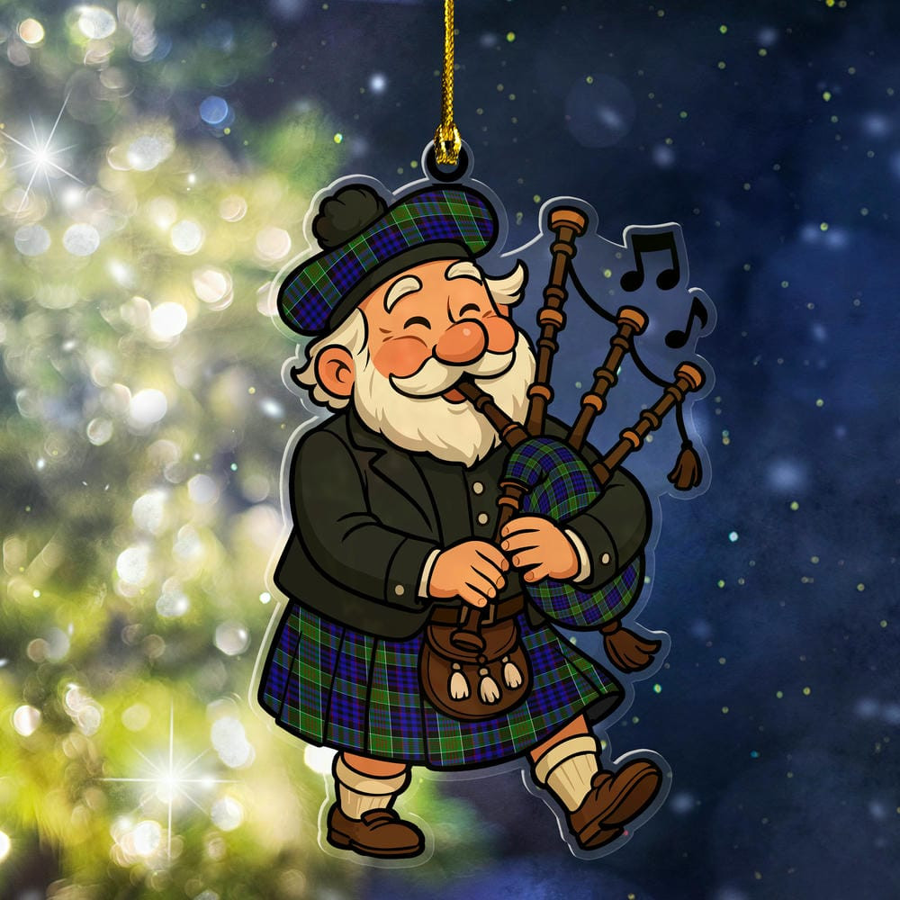 ScotsTee Shop Scottish Newman Clan Tartan Ornament ScotsTee Shop Scottish Santa In Kilt