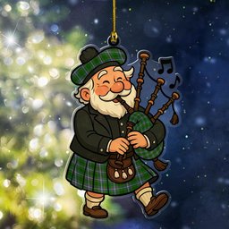 ScotsTee Shop Scottish Pringle Clan Tartan Ornament ScotsTee Shop Scottish Santa In Kilt