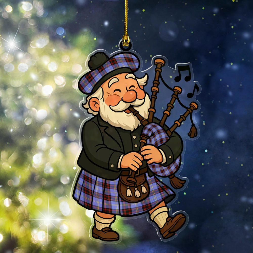 ScotsTee Shop Scottish Rutherford Clan Tartan Ornament ScotsTee Shop Scottish Santa In Kilt