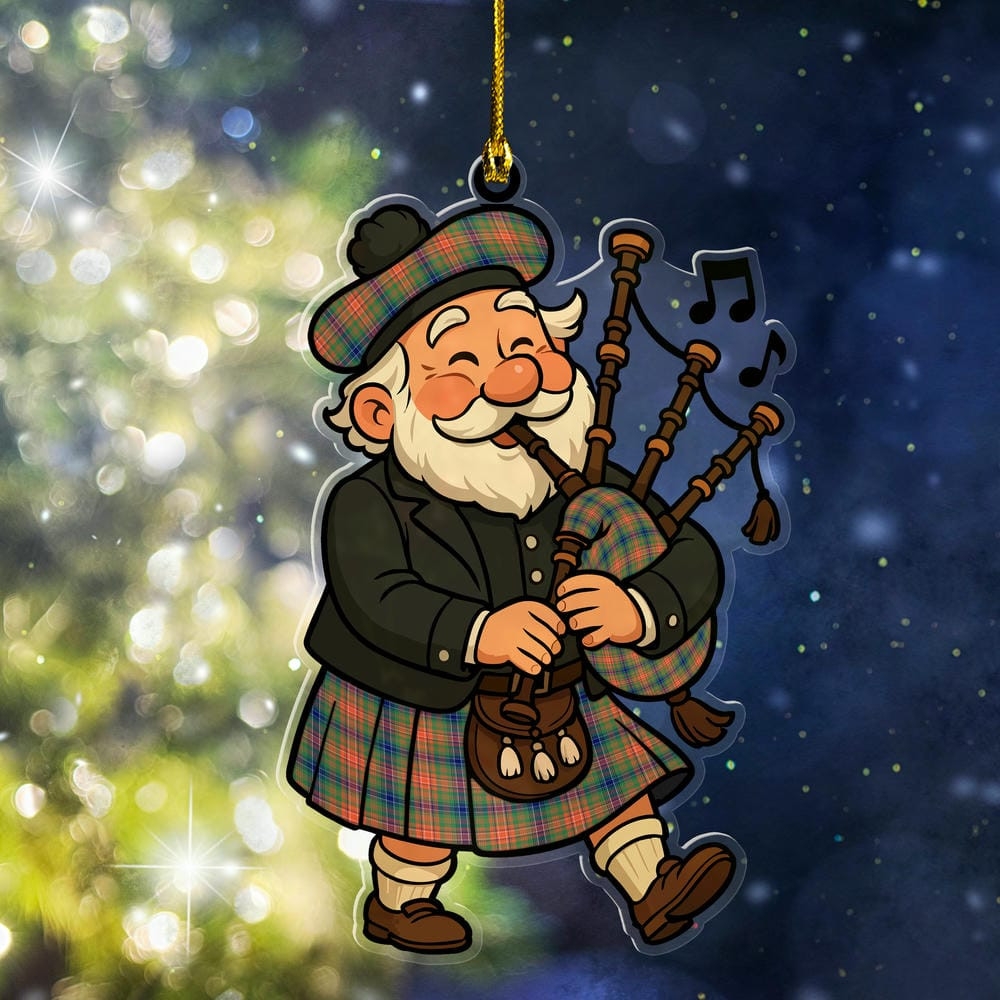 ScotsTee Shop Scottish Wilson Ancient Clan Tartan Ornament ScotsTee Shop Scottish Santa In Kilt