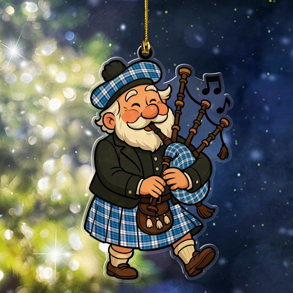 ScotsTee Shop Scottish Strathclyde District Clan Tartan Ornament ScotsTee Shop Scottish Santa In Kilt