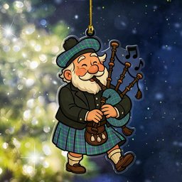 ScotsTee Shop Scottish Inglis Ancient Clan Tartan Ornament ScotsTee Shop Scottish Santa In Kilt