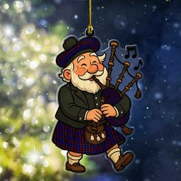 ScotsTee Shop Scottish Home Modern Clan Tartan Ornament ScotsTee Shop Scottish Santa In Kilt