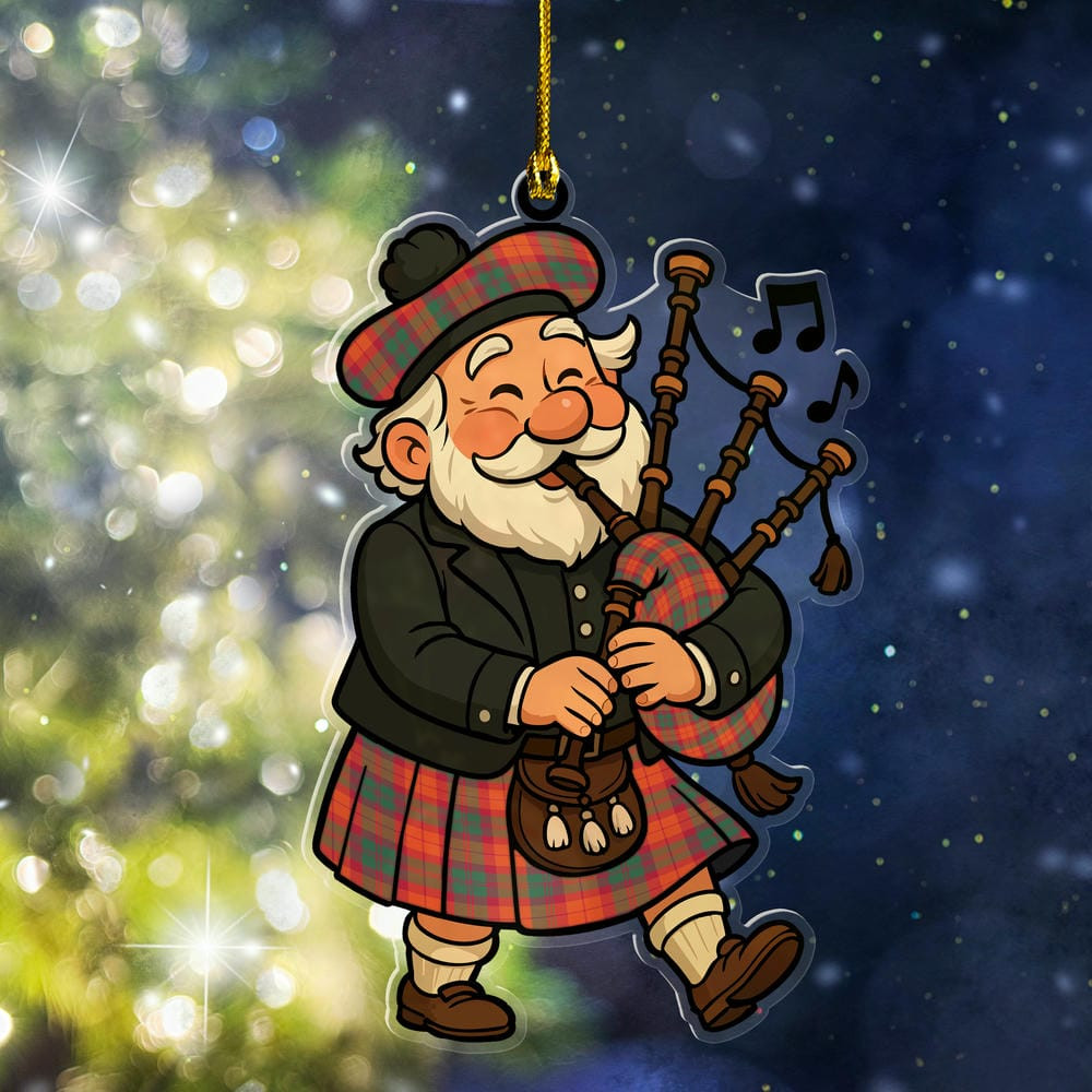 ScotsTee Shop Scottish MacNab Ancient Clan Tartan Ornament ScotsTee Shop Scottish Santa In Kilt