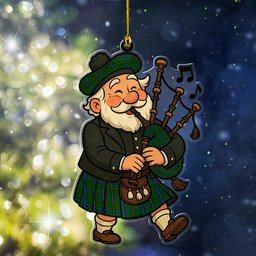 ScotsTee Shop Scottish Henderson Modern Clan Tartan Ornament ScotsTee Shop Scottish Santa In Kilt