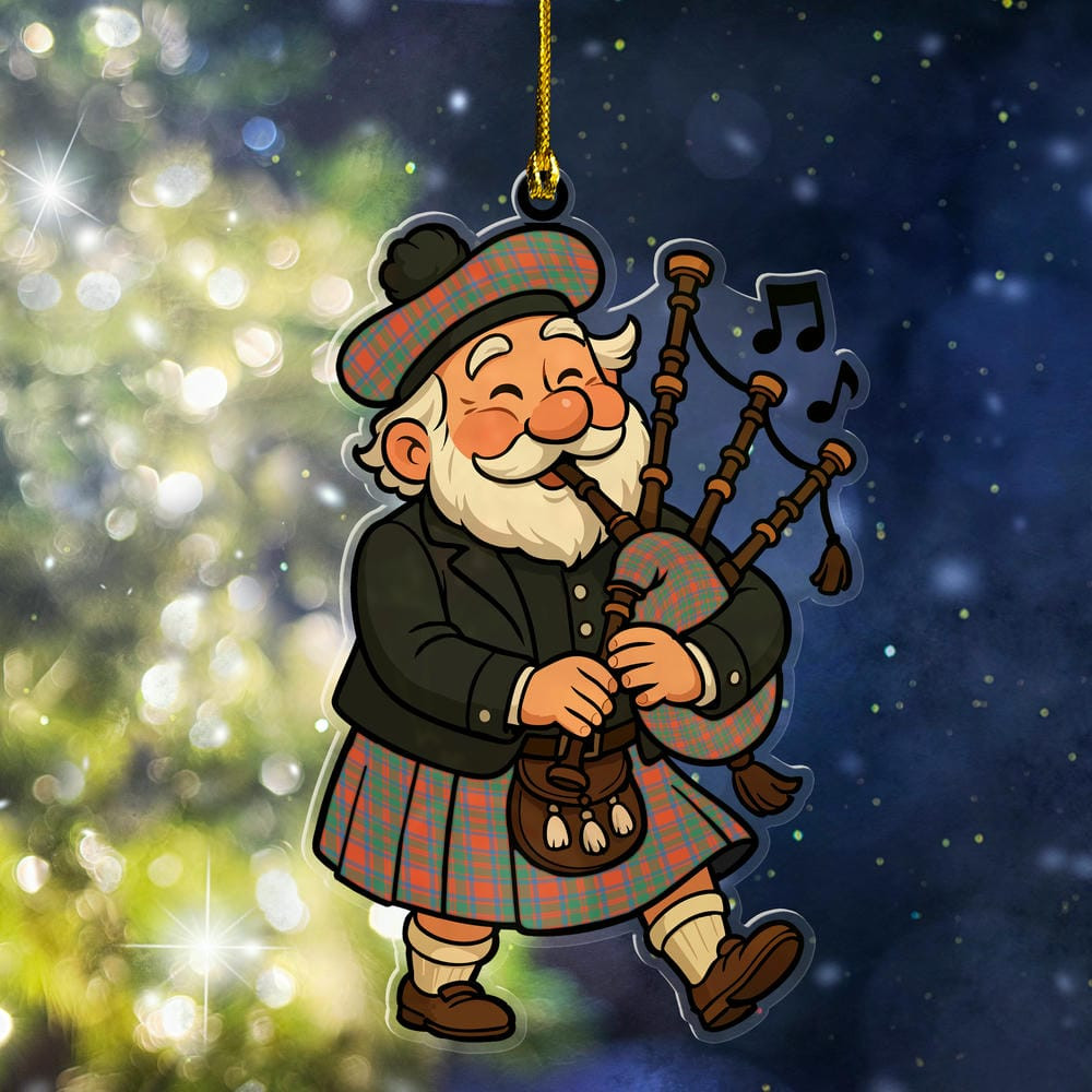 ScotsTee Shop Scottish MacKintosh Ancient Clan Tartan Ornament ScotsTee Shop Scottish Santa In Kilt