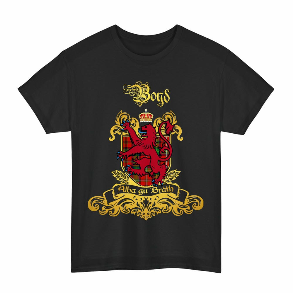 Scottish Boyd Clan Tartan Lion Rampant of Scotland T-Shirt
