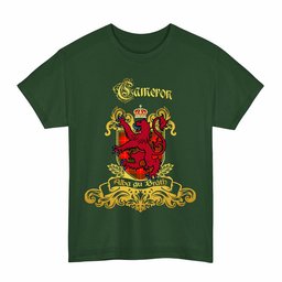 Scottish Cameron Clan Tartan Lion Rampant of Scotland T-Shirt