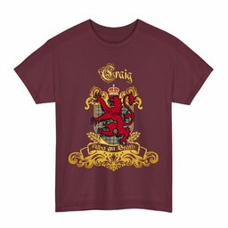 Scottish Craig Clan Tartan Lion Rampant of Scotland T-Shirt