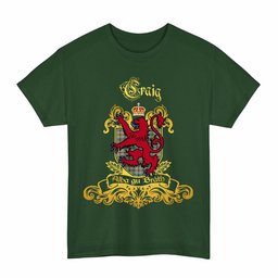 Scottish Craig Clan Tartan Lion Rampant of Scotland T-Shirt