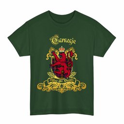 Scottish Carnegie Clan Tartan Lion Rampant of Scotland T-Shirt