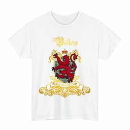 Scottish Balfour Clan Tartan Lion Rampant of Scotland T-Shirt