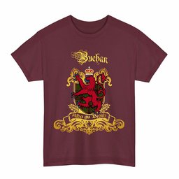 Scottish Buchan Clan Tartan Lion Rampant of Scotland T-Shirt