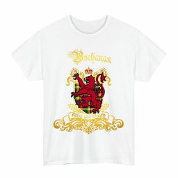 Scottish Buchanan Clan Tartan Lion Rampant of Scotland T-Shirt