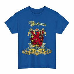 Scottish Buchanan Clan Tartan Lion Rampant of Scotland T-Shirt