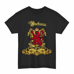 Scottish Buchanan Clan Tartan Lion Rampant of Scotland T-Shirt