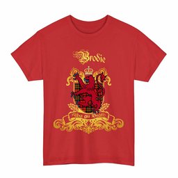 Scottish Brodie Clan Tartan Lion Rampant of Scotland T-Shirt