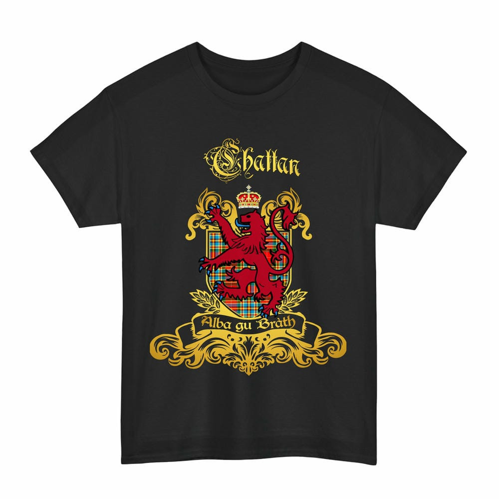 Scottish Chattan Clan Tartan Lion Rampant of Scotland T-Shirt